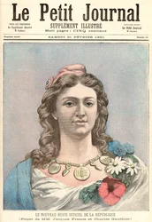 Marianne, Ranskan tasavallan uusi virallinen henkilöitymä, julkaisusta "Le Petit Journal", 21. helmikuuta 1891